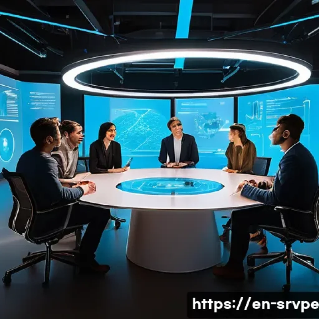 AI 상담사 서비스의 사용자 요구 분석 - The User-Centric North Star**
"A vibrant, high-angle wide shot of a diverse and smiling team of AI p...