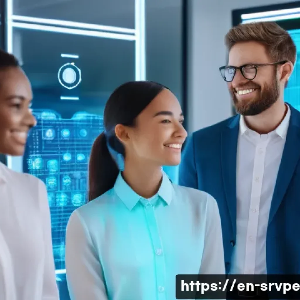 AI 상담사 서비스의 사용자 세분화 - **Prompt:** A diverse group of professionals and individuals, including a young female entrepreneur ...